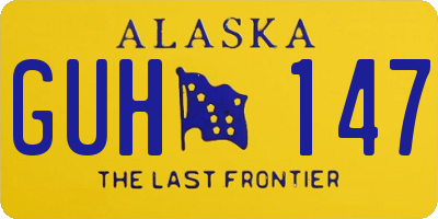 AK license plate GUH147