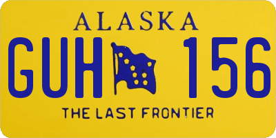 AK license plate GUH156