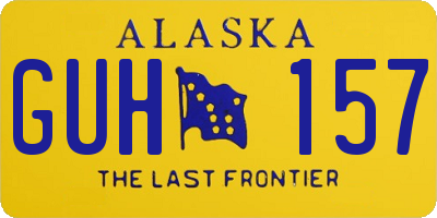 AK license plate GUH157