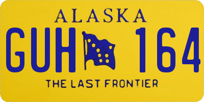 AK license plate GUH164