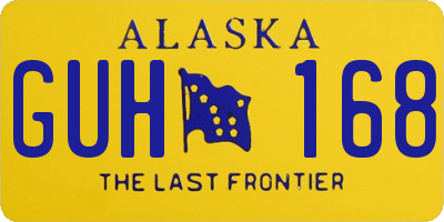 AK license plate GUH168
