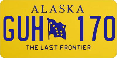 AK license plate GUH170