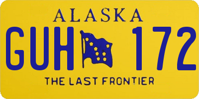 AK license plate GUH172