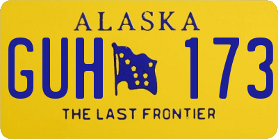 AK license plate GUH173
