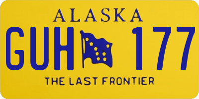 AK license plate GUH177