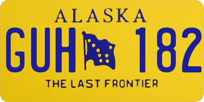 AK license plate GUH182