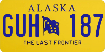AK license plate GUH187