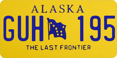 AK license plate GUH195