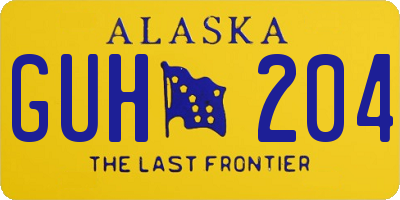 AK license plate GUH204