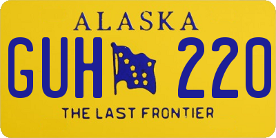 AK license plate GUH220