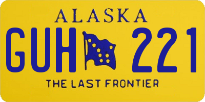 AK license plate GUH221