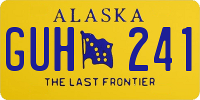 AK license plate GUH241