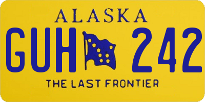 AK license plate GUH242