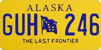 AK license plate GUH246