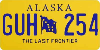 AK license plate GUH254