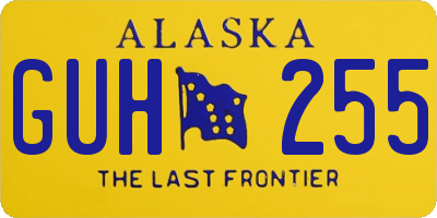 AK license plate GUH255