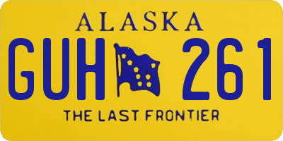 AK license plate GUH261