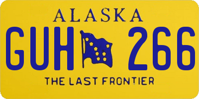AK license plate GUH266
