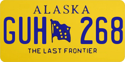 AK license plate GUH268