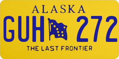 AK license plate GUH272