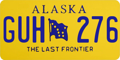 AK license plate GUH276