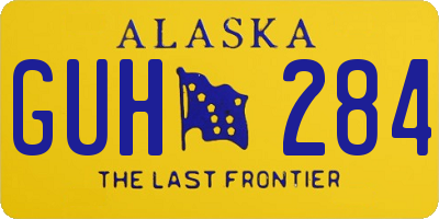 AK license plate GUH284
