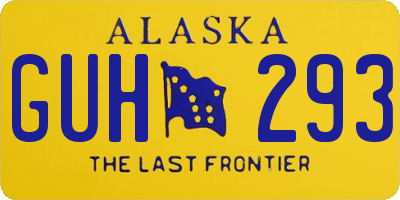 AK license plate GUH293