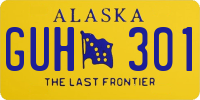 AK license plate GUH301