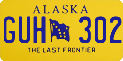 AK license plate GUH302