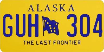 AK license plate GUH304