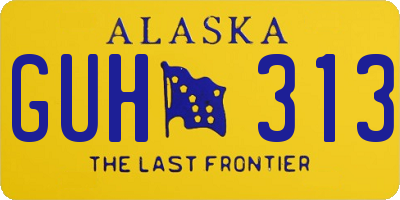 AK license plate GUH313
