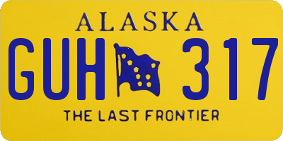 AK license plate GUH317