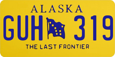 AK license plate GUH319