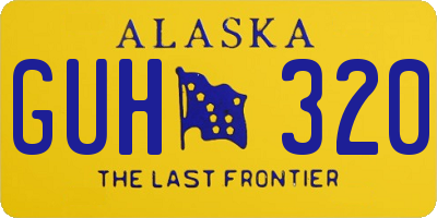 AK license plate GUH320