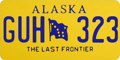 AK license plate GUH323