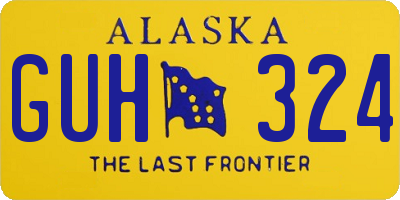 AK license plate GUH324