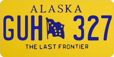 AK license plate GUH327
