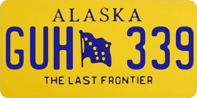 AK license plate GUH339