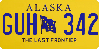 AK license plate GUH342