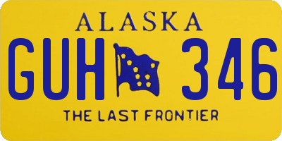AK license plate GUH346
