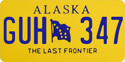 AK license plate GUH347