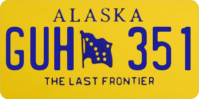 AK license plate GUH351