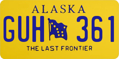 AK license plate GUH361