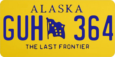 AK license plate GUH364