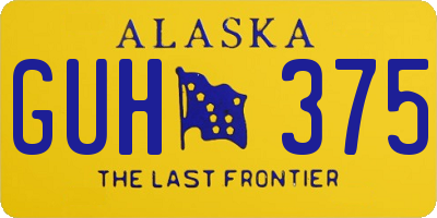 AK license plate GUH375