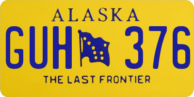 AK license plate GUH376