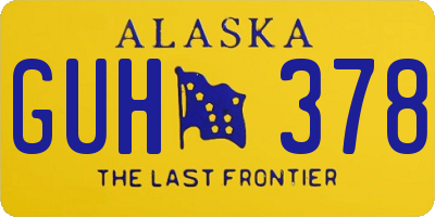 AK license plate GUH378