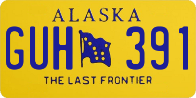 AK license plate GUH391