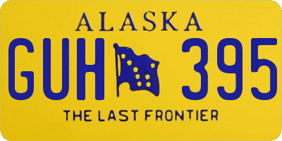 AK license plate GUH395