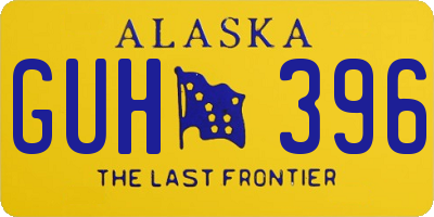 AK license plate GUH396